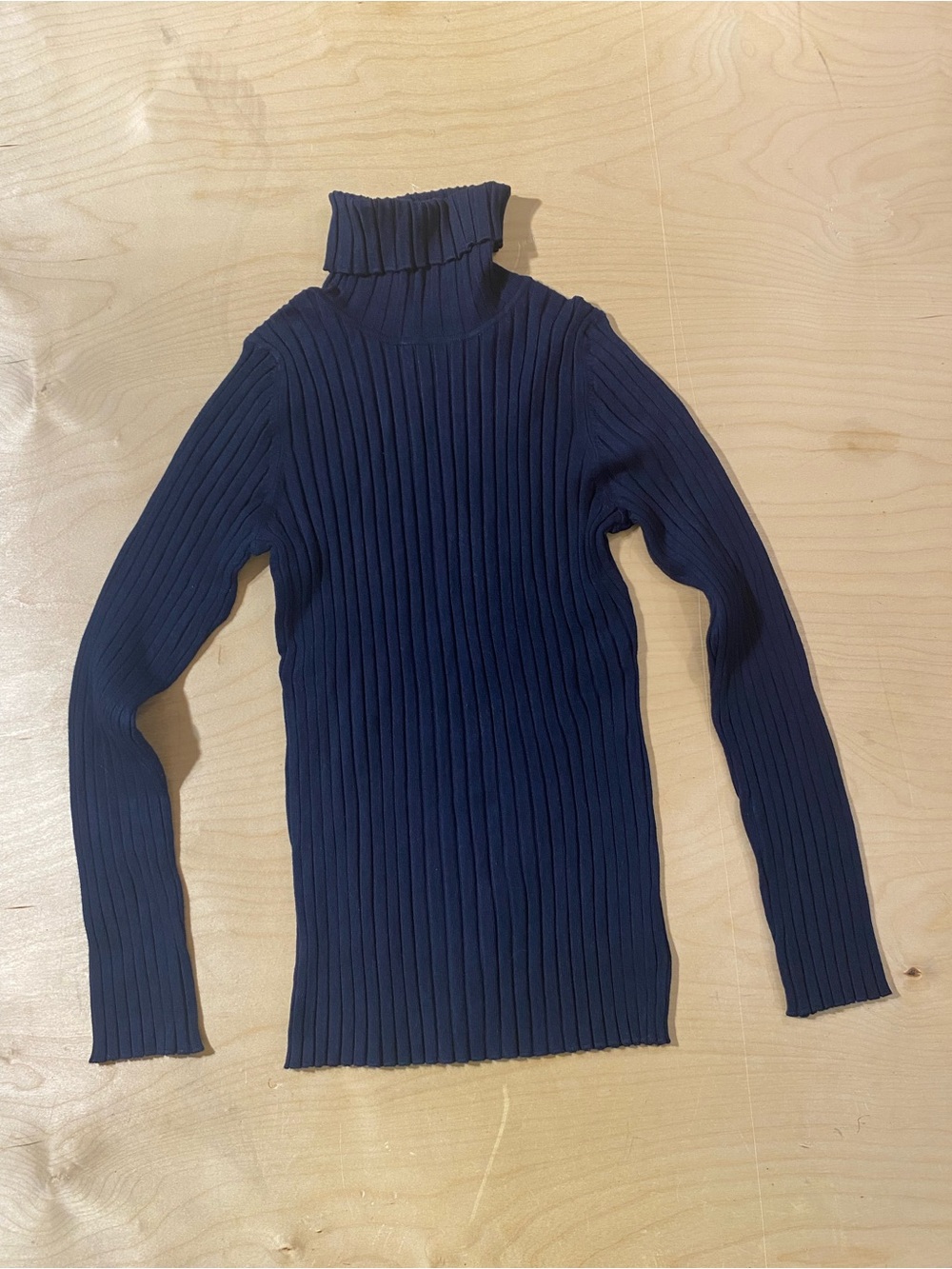 George Ribbed Turtleneck Sweater - Navy Large (SG)